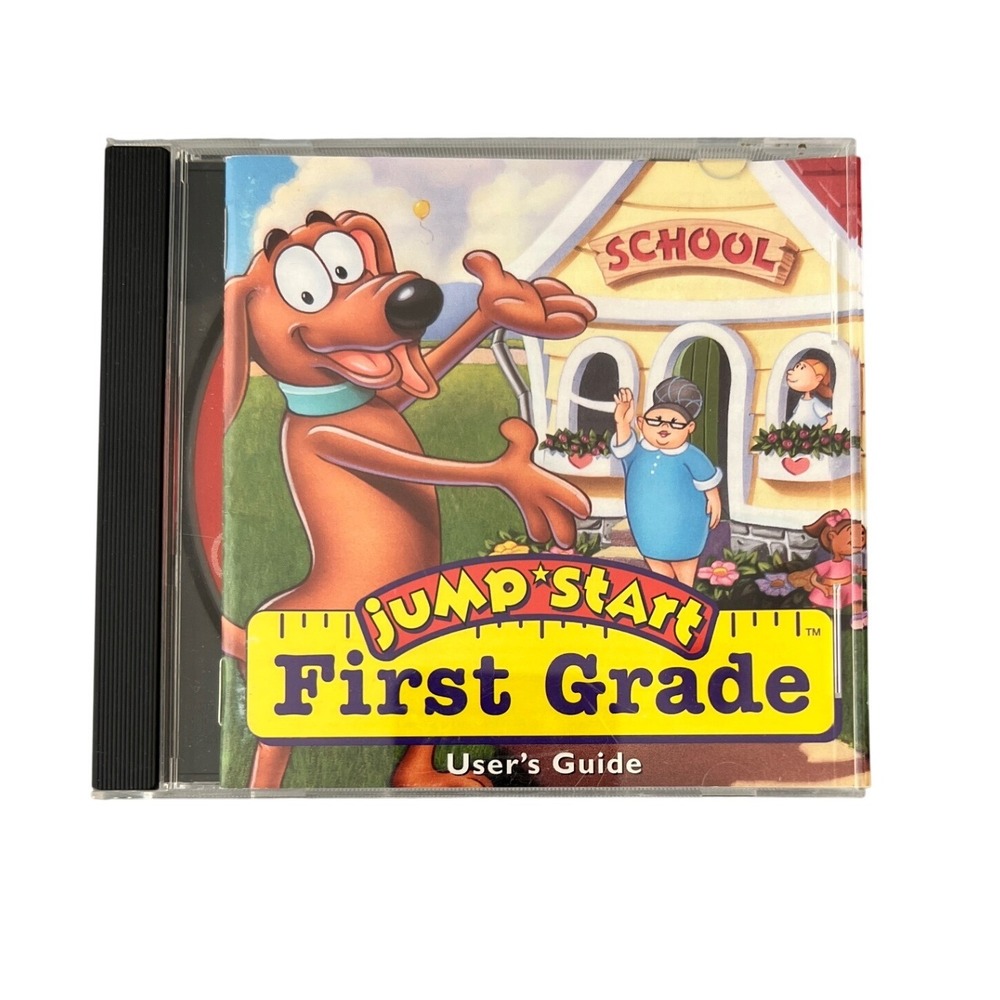 JumpStart First Grade PC CD-ROM Knowledge Adventure Vintage 1995 Educational Mac